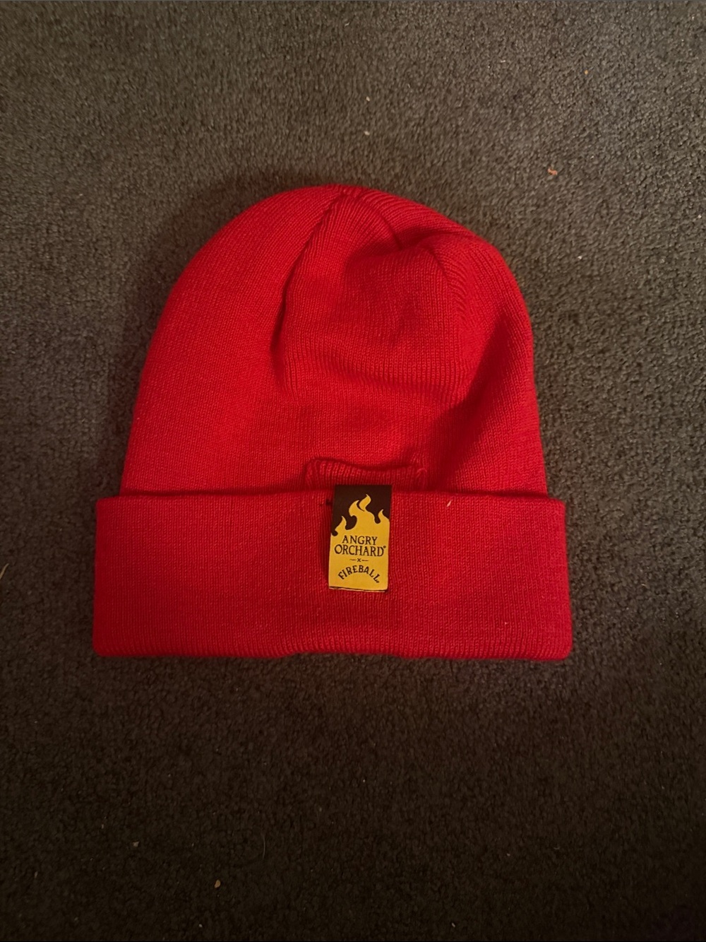 Angry Orchard Red Knit Beanie